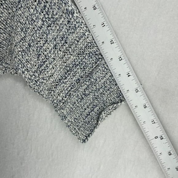 Lou & Grey Sweater Women's Sz S Gray Knitted Cold Shoulder Sleeve Pullover - Picture 4 of 12